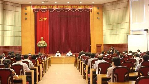 Hội nghị Cán bộ chủ chốt thực hiện quy trình nhân sự Đảng ủy và Ủy ban Kiểm tra Đảng ủy Viện Hàn lâm Khoa học xã hội Việt Nam